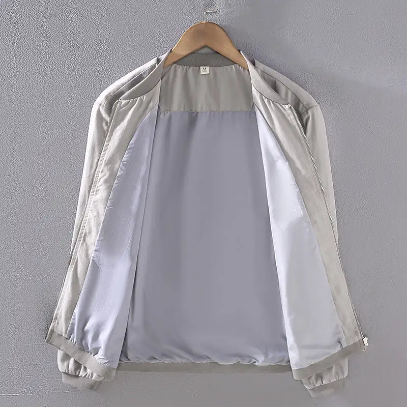 Solid Color Simple Jacket Men's Autumn Lightweight Lootquake LLC  Techno geeks