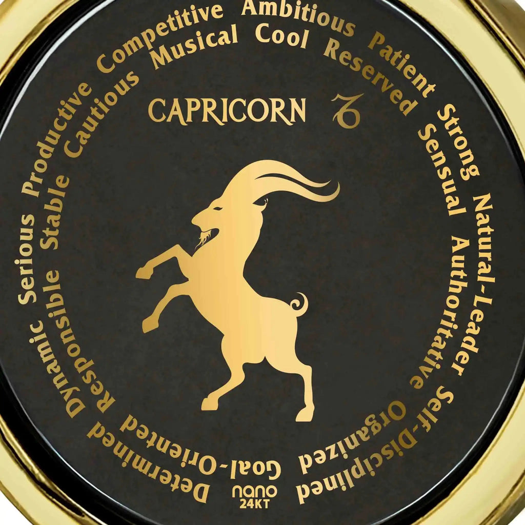 Capricorn Necklaces for Lovers of the Zodiac 24k Gold Inscribed Lootquake LLC  Techno geeks