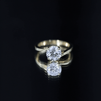 1 Carat Lab Grown Diamond Bypass Engagement Ring - Techno geeks Rosec Jewels