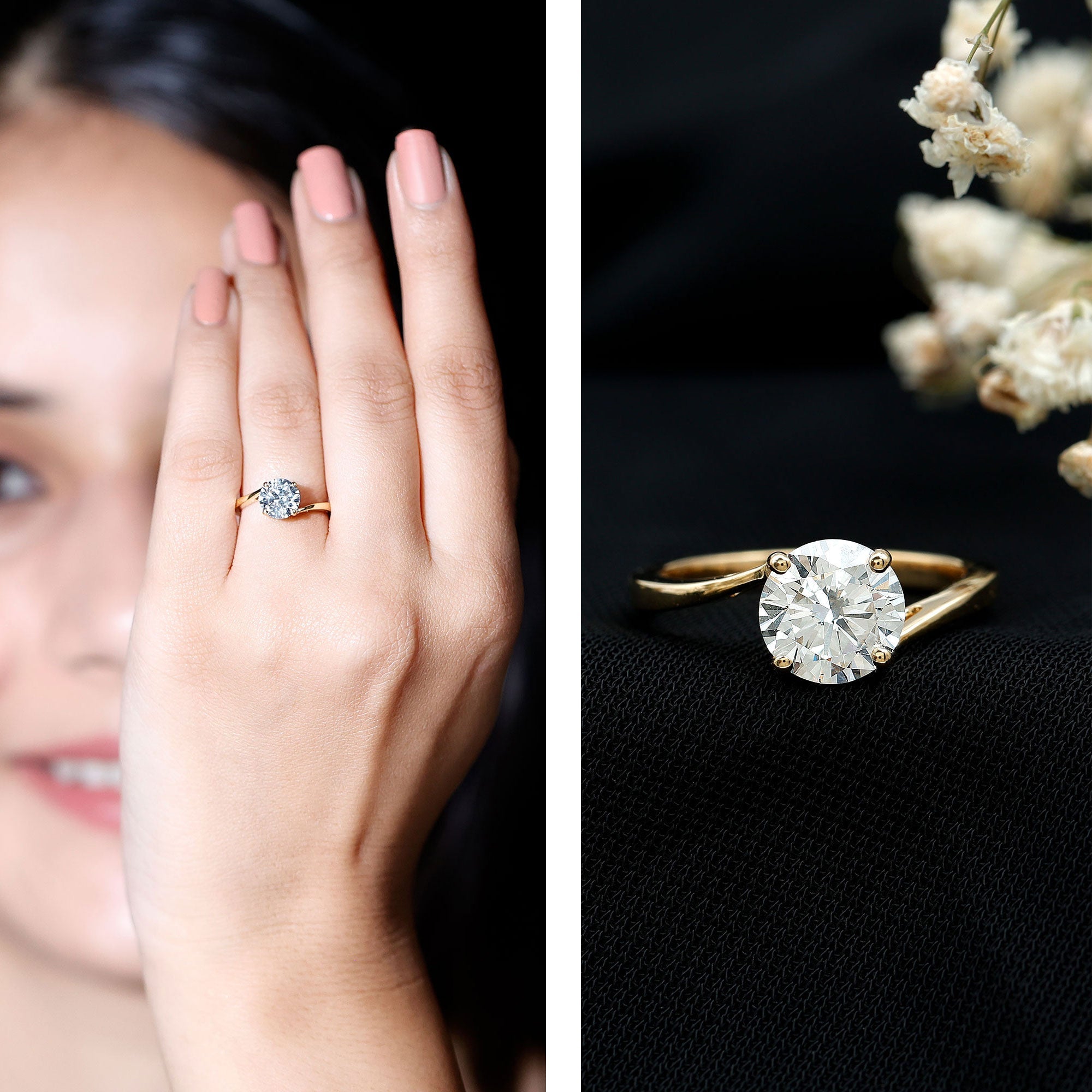 1 Carat Lab Grown Diamond Bypass Engagement Ring Rosec Jewels  Techno geeks