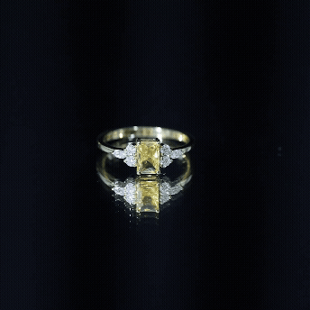 0.75 Carat Emerald Cut Lab Created Yellow Sapphire Promise Engagement Ring Rosec Jewels  Techno geeks