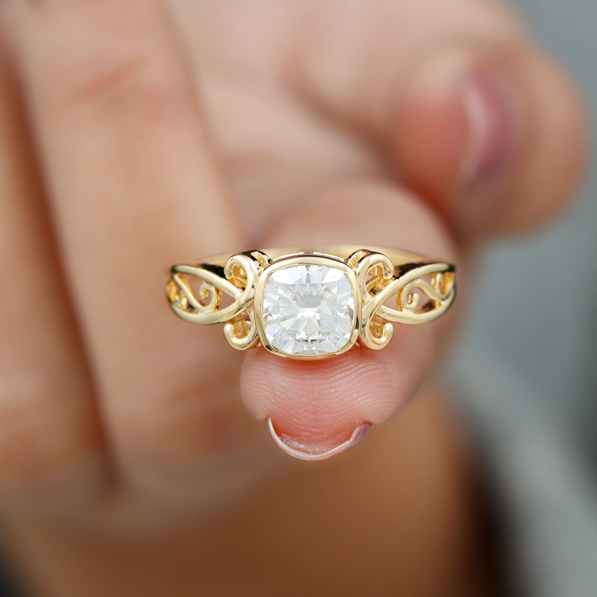 1 Carat Lab Grown Diamond Cushion Engagement Ring Rosec Jewels  Techno geeks