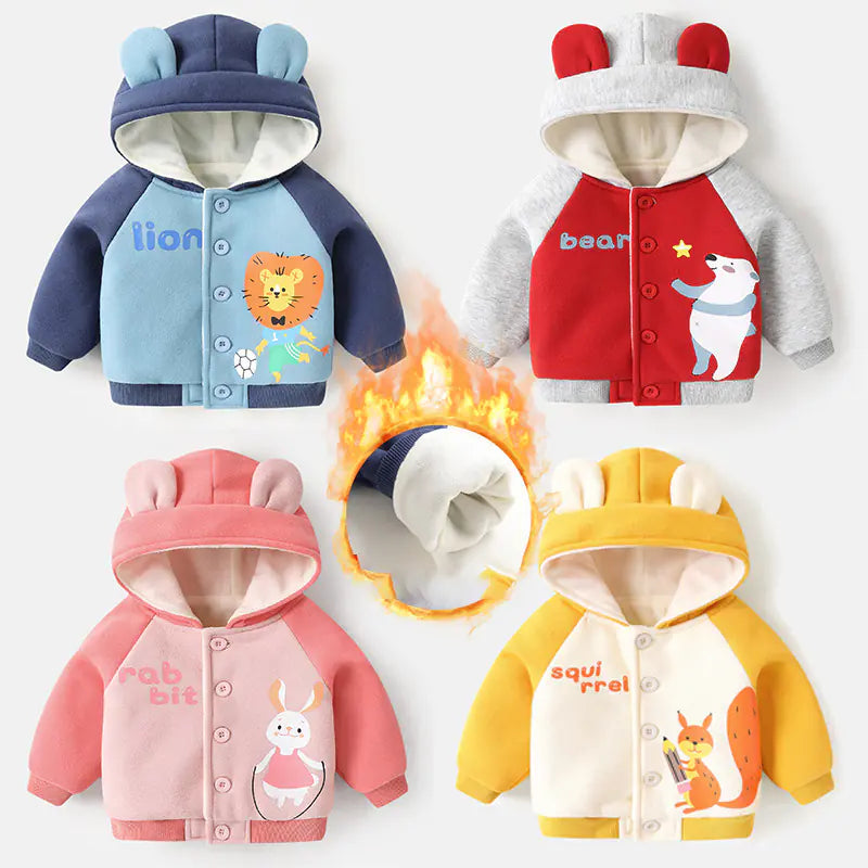 Baby Fleece Hooded Jacket for Boys and Girls Winter - Techno geeks