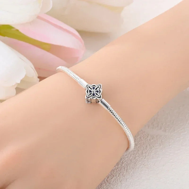New 925 Silver Celtic Knot Snake Bone Lucky Eye Bracelet Fit Original Charming Bracelet Diy Fine Jewelry Gifts for Women Lootquake LLC  Techno geeks