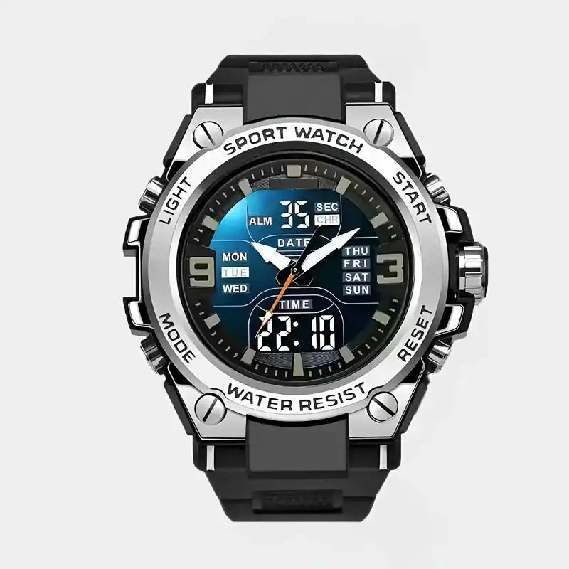 [Men's Digital Chronograph Watch] Multi-sport Chronograph Watch Men's Digital Quartz Watch With Alarm Luminous Date The Ideal Gi Lootquake LLC  Techno geeks