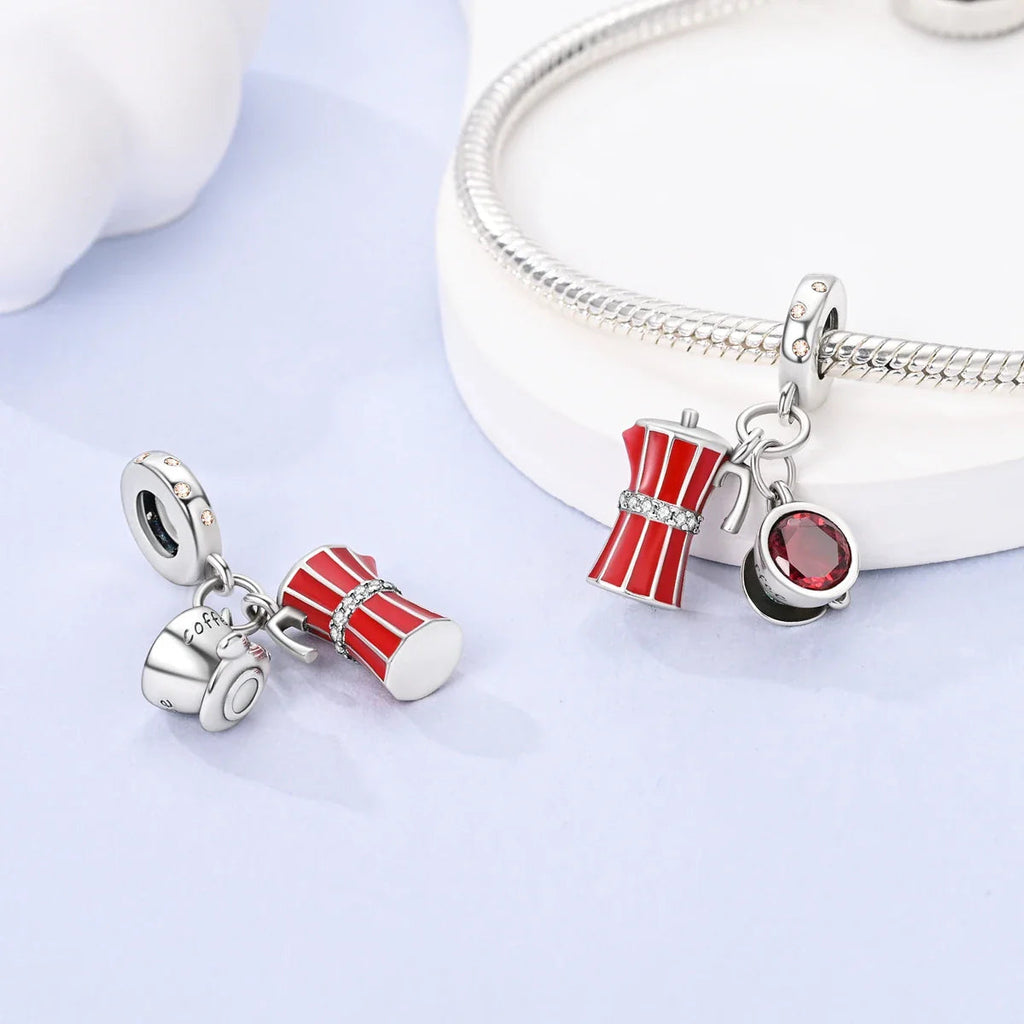 Coffee Cup Charms 925 Silver Beads For Woman Fit Original Bracelet Making Fashion Jewelry Lootquake LLC  Techno geeks