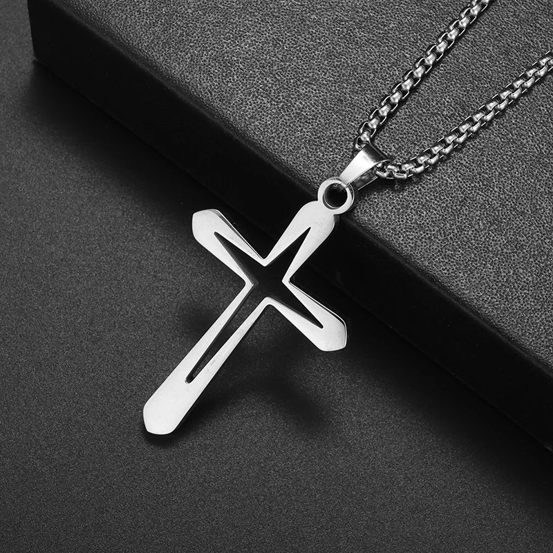 Exquisite Shining Crystal Cross Necklace Pendant Lucky Charming Fashion Jewelry Gift Unisex Lootquake LLC  Techno geeks