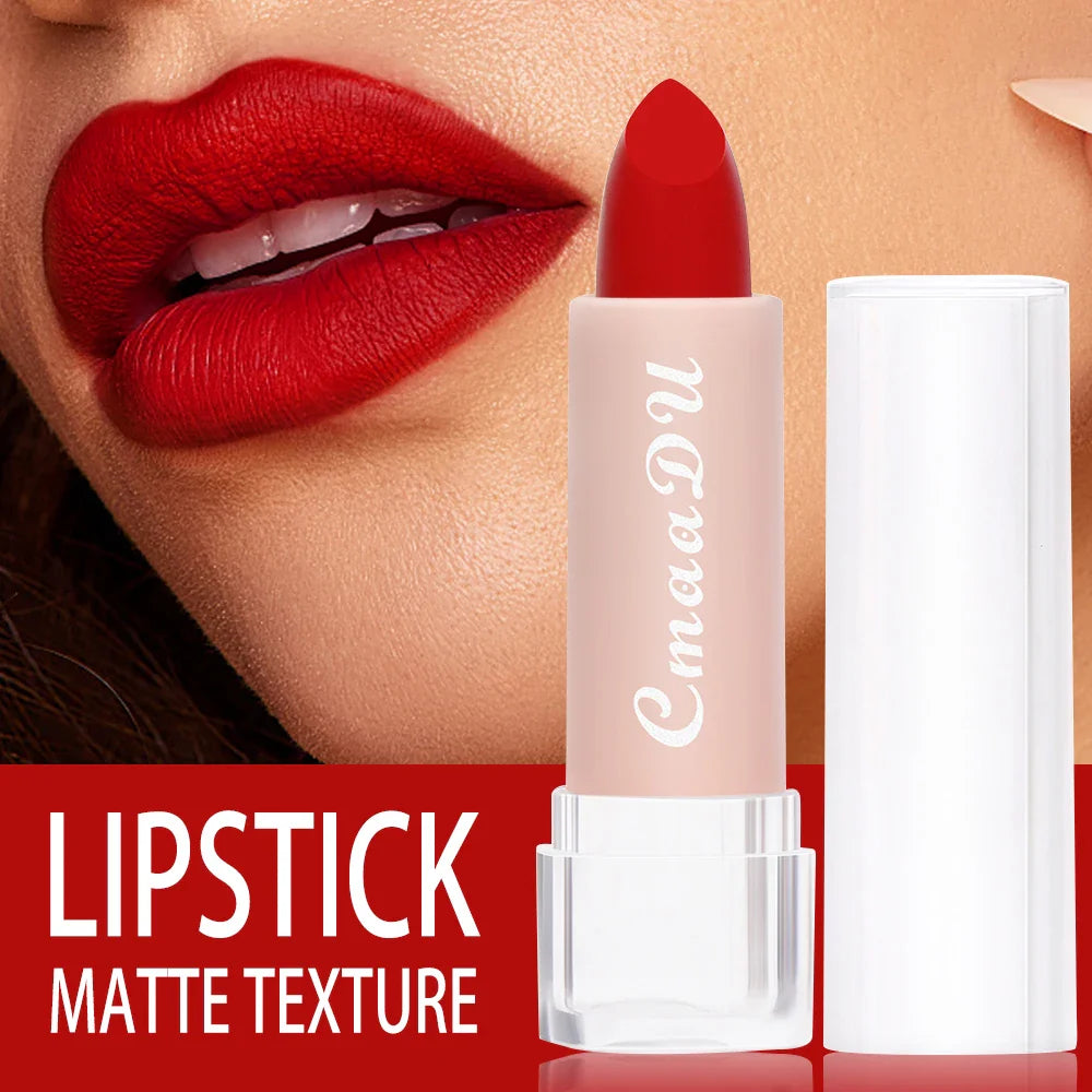 1 Pcs Velvet Matte Lipstick Long-Lasting Non-Stick Cup Waterproof Moisturizing Lip Gloss Fashion Classic Shades For Daily & Date Lootquake LLC  Techno geeks