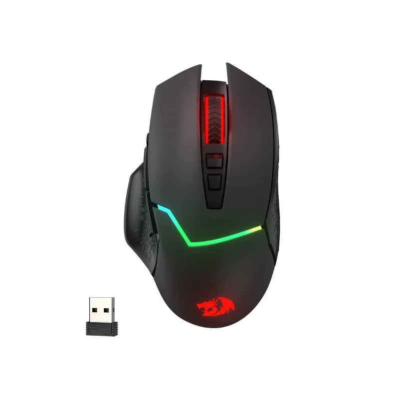 Redragon M690 PRO Wireless Gaming Mouse 8000 DPI Wired Mouse Rapid Fire Key 8 Macro Buttons for PC/Mac/Laptop, Black/White Mouse Lootquake LLC  Techno geeks