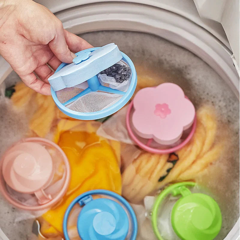 1-10pcs Pet Hair Remover Washing Machine Floating Lint Filter Bag Clothes Hair Cleaning Cat Hair Catcher Reusable Laundry Tools Lootquake LLC  Techno geeks