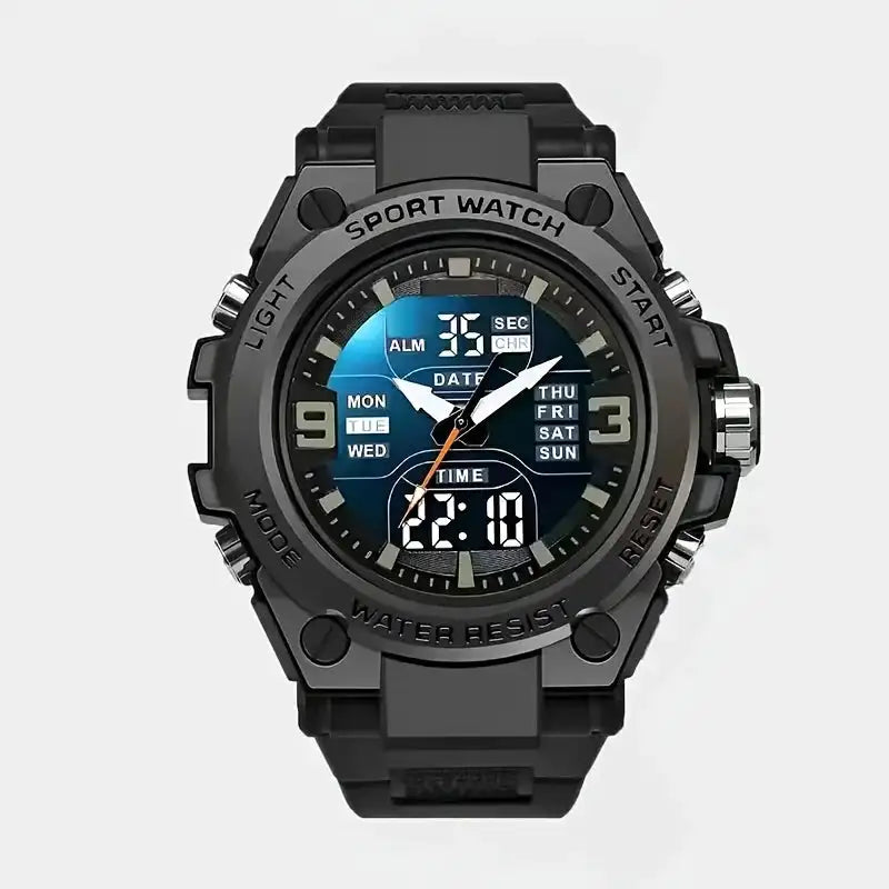 [Men's Digital Chronograph Watch] Multi-sport Chronograph Watch Men's Digital Quartz Watch With Alarm Luminous Date The Ideal Gi Lootquake LLC  Techno geeks