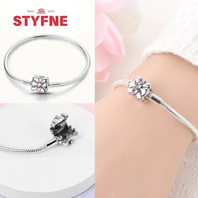 New 925 Silver Celtic Knot Snake Bone Lucky Eye Bracelet Fit Original Charming Bracelet Diy Fine Jewelry Gifts for Women Lootquake LLC  Techno geeks