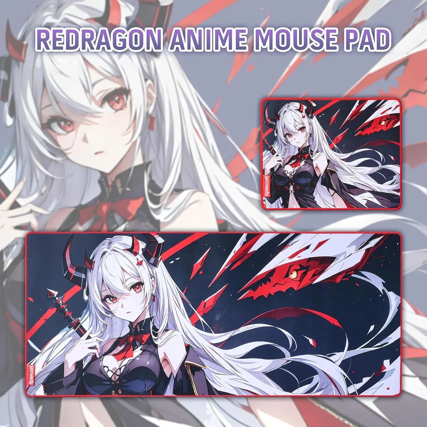 Redragon EISA P047 Anime Gaming Mouse Pad - Smooth Lycra Surface, Anti-Slip Rubber Base, Spill-Resistant, Durable 5mm Thick Lootquake LLC  Techno geeks