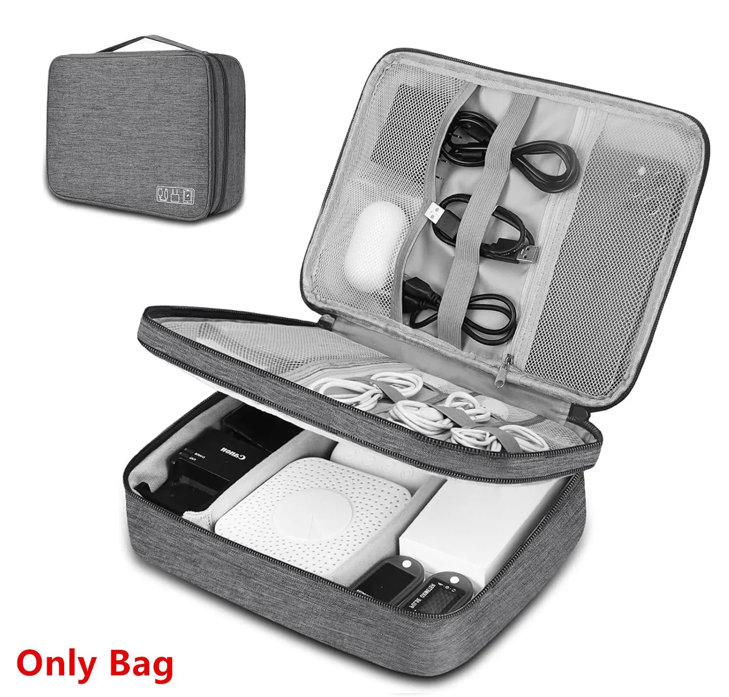 Cable Storage Bag Waterproof Digital Electronic Organizer Portable USB Data Line Charger Plug Storage Bag Travel Cable Organizer Lootquake LLC  Techno geeks