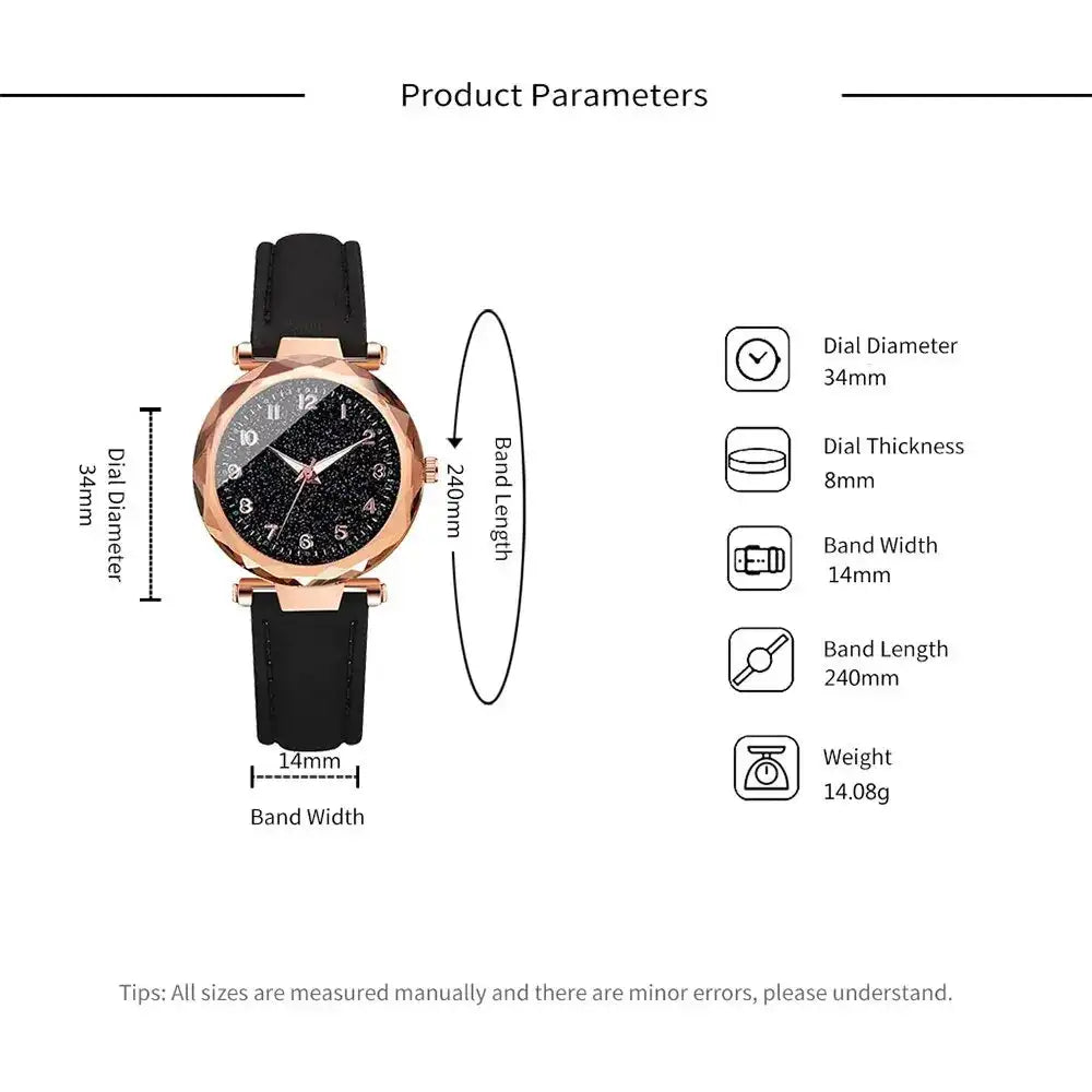 5pcs Set Womens Watches Set Ladies Fashion Watch Black Female New Simple Casual Womens Analog WristWatch Bracelet Gift No Box Lootquake LLC  Techno geeks