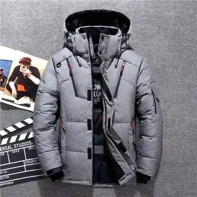 -20 Degree Winter Down Coat Men White Duck Down Parkas Jacket Mens Thick Warm Snow Parka Jacket Overcoat Windbreaker Warm Parkas Lootquake LLC  Techno geeks