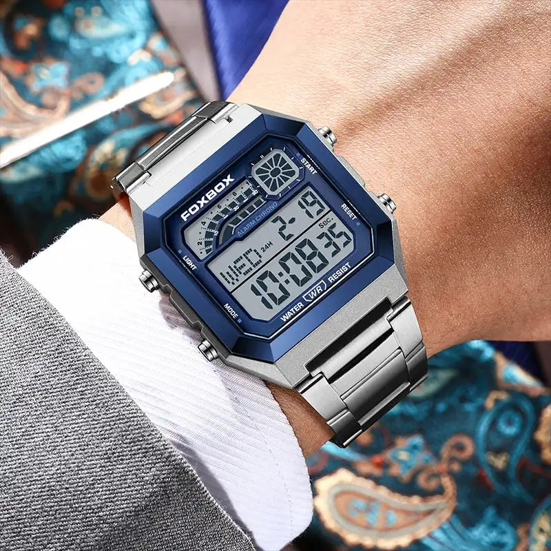 LIGE 2025 Men's watches Luxury LED Luminous Date Wristwatch Waterproof Sports Square  Casual Quartz Watches male reloj hommes Lootquake LLC  Techno geeks