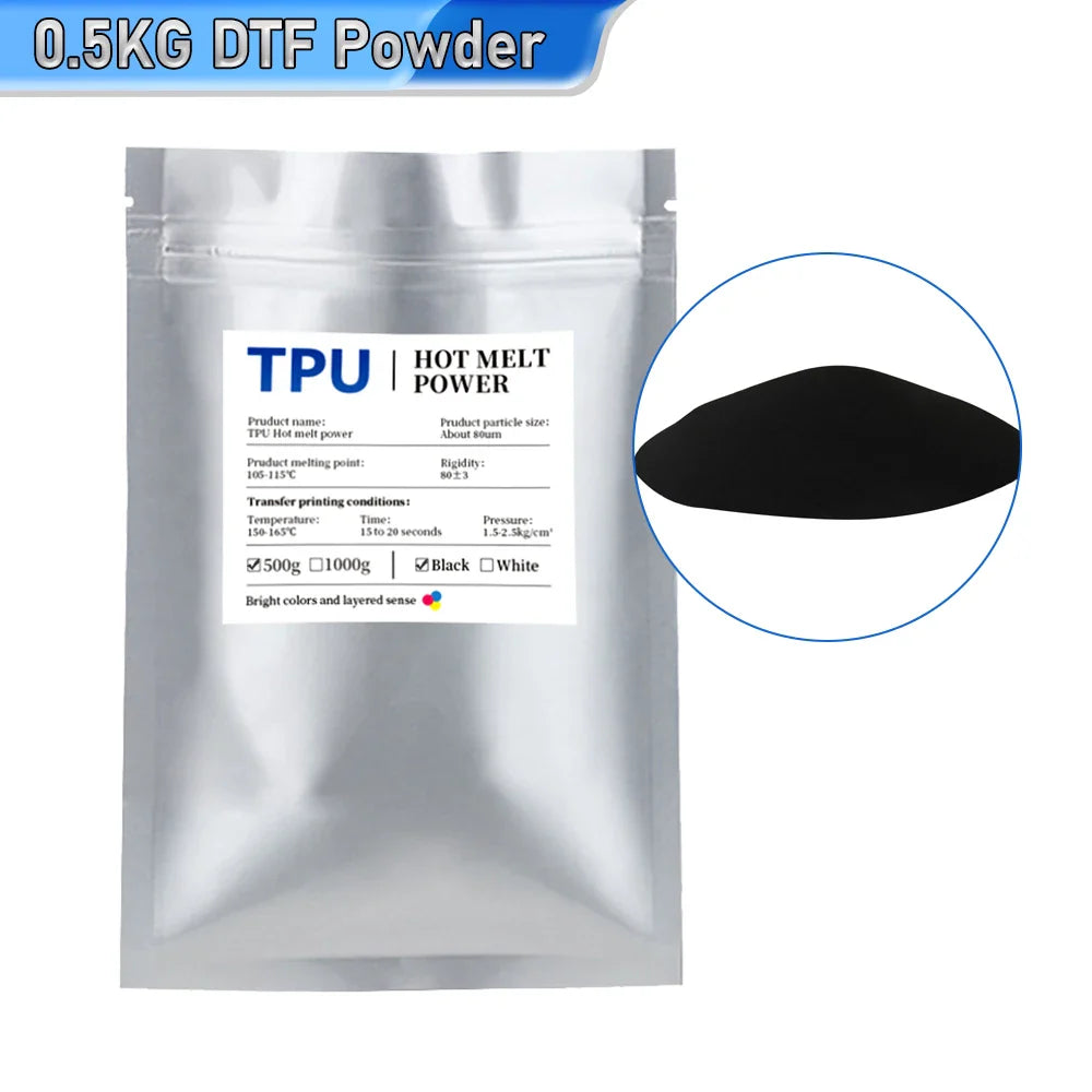 0.5kg DTF Powder DTF Printer Hot Melt Powder for DTF Transfer Film DTF Printer DTF Poliamida Powder for DTF Direct Transfer Film Lootquake LLC  Techno geeks