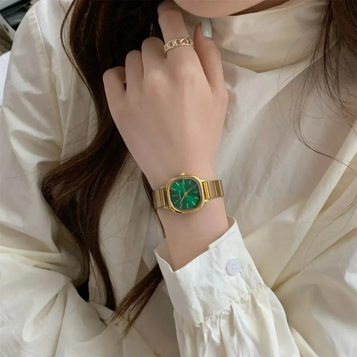 2024 Hot Brand Stainless Steel Strap Watch Women Luxury Gift Quartz Wristwatch Student Fashion Simple Square Quartz Watches Lootquake LLC  Techno geeks