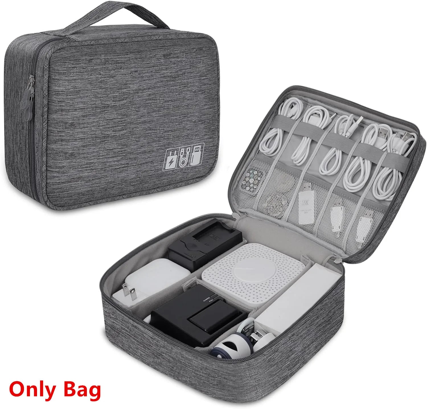 Cable Storage Bag Waterproof Digital Electronic Organizer Portable USB Data Line Charger Plug Storage Bag Travel Cable Organizer Lootquake LLC  Techno geeks