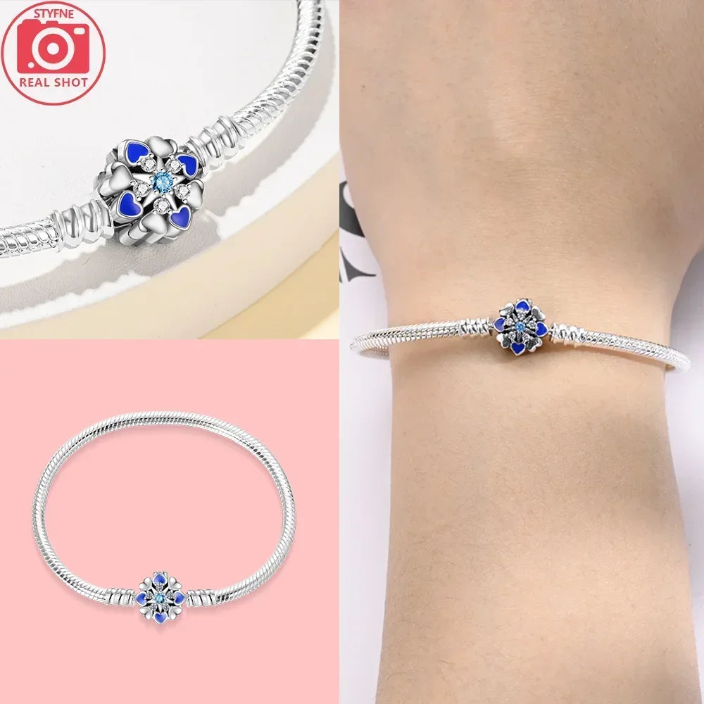 New 925 Silver Celtic Knot Snake Bone Lucky Eye Bracelet Fit Original Charming Bracelet Diy Fine Jewelry Gifts for Women Lootquake LLC  Techno geeks