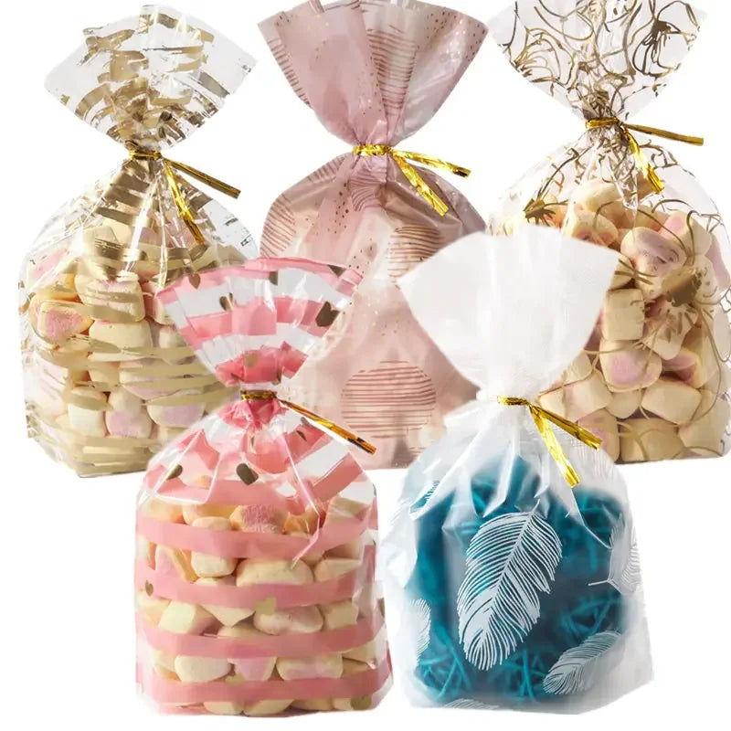 50Pcs Plume Plastic Bag Easter Birthday Party Candy And Sweets Gift Bags Natal Present Anniversaire Gift Wrapping Lootquake LLC  Techno geeks