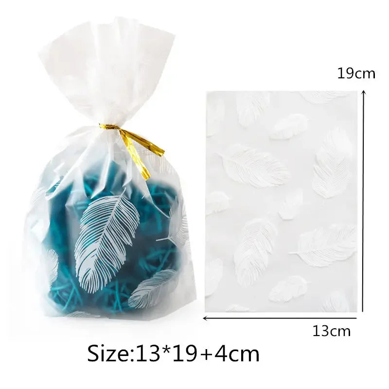 50Pcs Plume Plastic Bag Easter Birthday Party Candy And Sweets Gift Bags Natal Present Anniversaire Gift Wrapping Lootquake LLC  Techno geeks