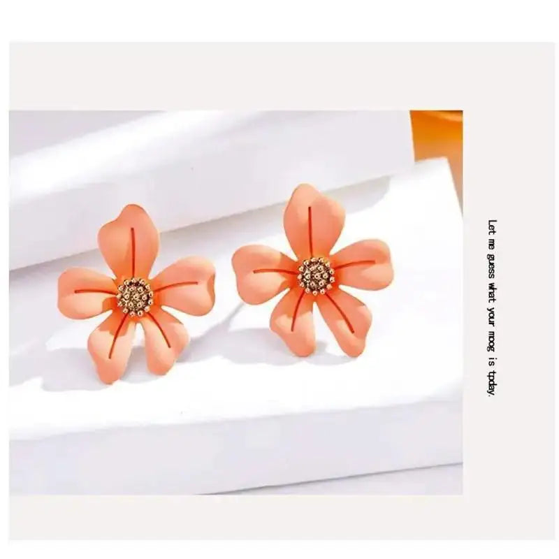 925 Silver Needle Korean Fashion Camellia Flower Earrings For Women Jewelry 2025 Trending Women's Black White Stud Earrings Gift Lootquake LLC  Techno geeks