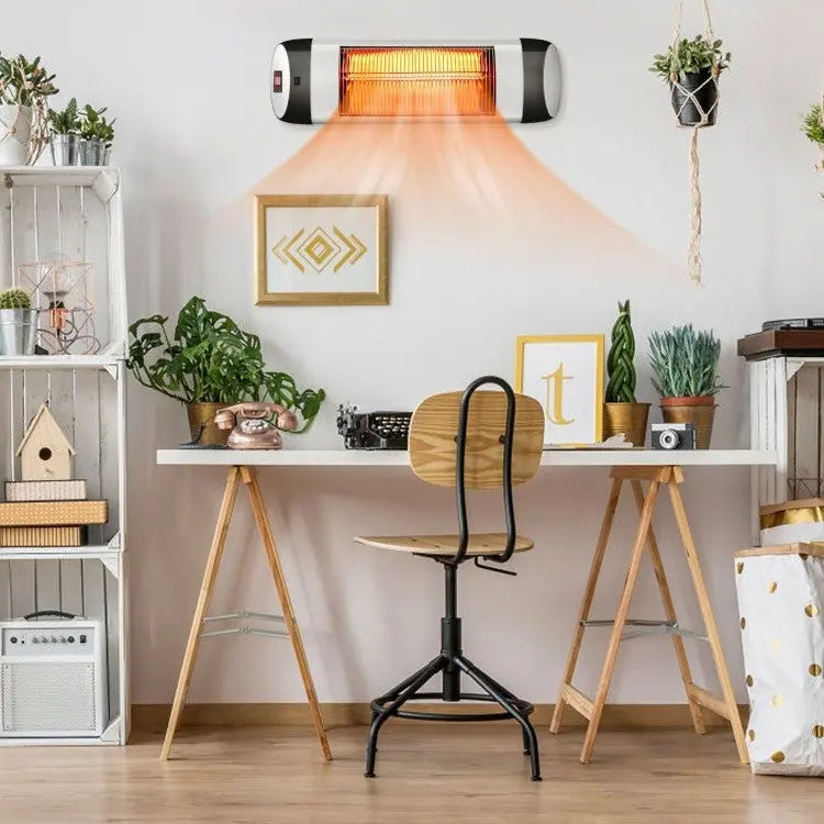 1,500 Watt 3 Mode Wall-Mounted Electric Infrared Heater with Remote Control HomePacific  Techno geeks