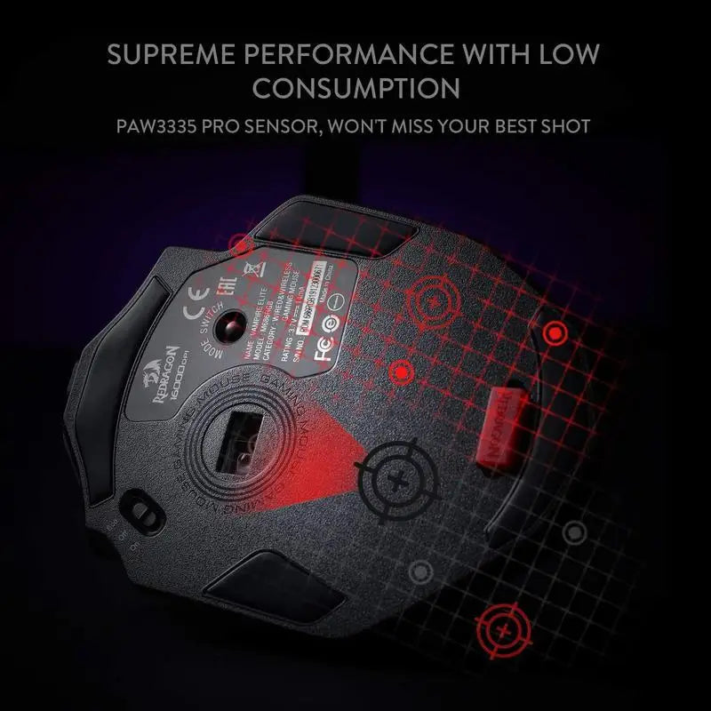 Redragon M686 Wireless Gaming Mouse, 16000 DPI Wired/Wireless Gamer Mouse with Professional Sensor, 45-Hour Durable Power Capaci Lootquake LLC  Techno geeks