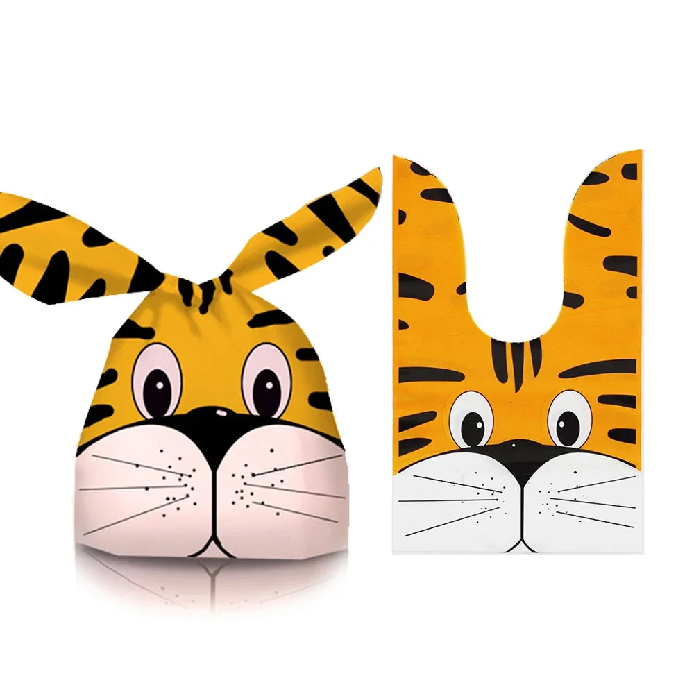 50Pcs Easter Rabbit Ear Bags Cookie Candy Gift Plastic Bags Pouch Baking Packaging for Biscuits Easter Decoration 2024 Birthday Lootquake LLC  Techno geeks