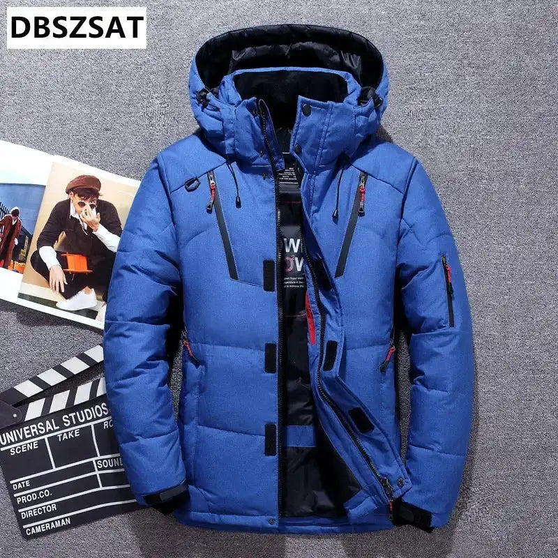 -20 Degree Winter Down Coat Men White Duck Down Parkas Jacket Mens Thick Warm Snow Parka Jacket Overcoat Windbreaker Warm Parkas Lootquake LLC  Techno geeks