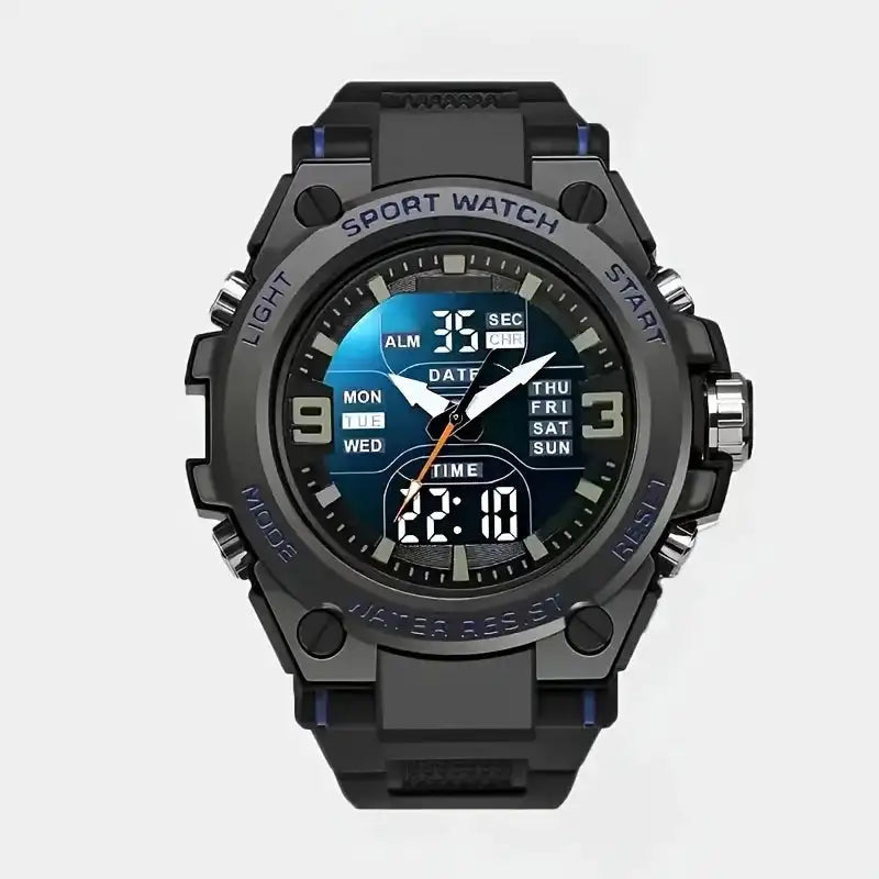 [Men's Digital Chronograph Watch] Multi-sport Chronograph Watch Men's Digital Quartz Watch With Alarm Luminous Date The Ideal Gi Lootquake LLC  Techno geeks