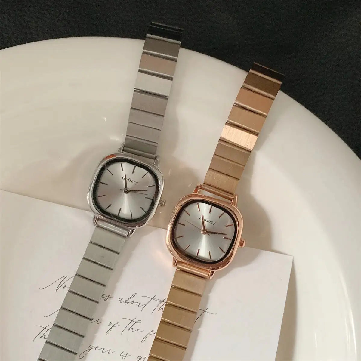 2024 Hot Brand Stainless Steel Strap Watch Women Luxury Gift Quartz Wristwatch Student Fashion Simple Square Quartz Watches Lootquake LLC  Techno geeks