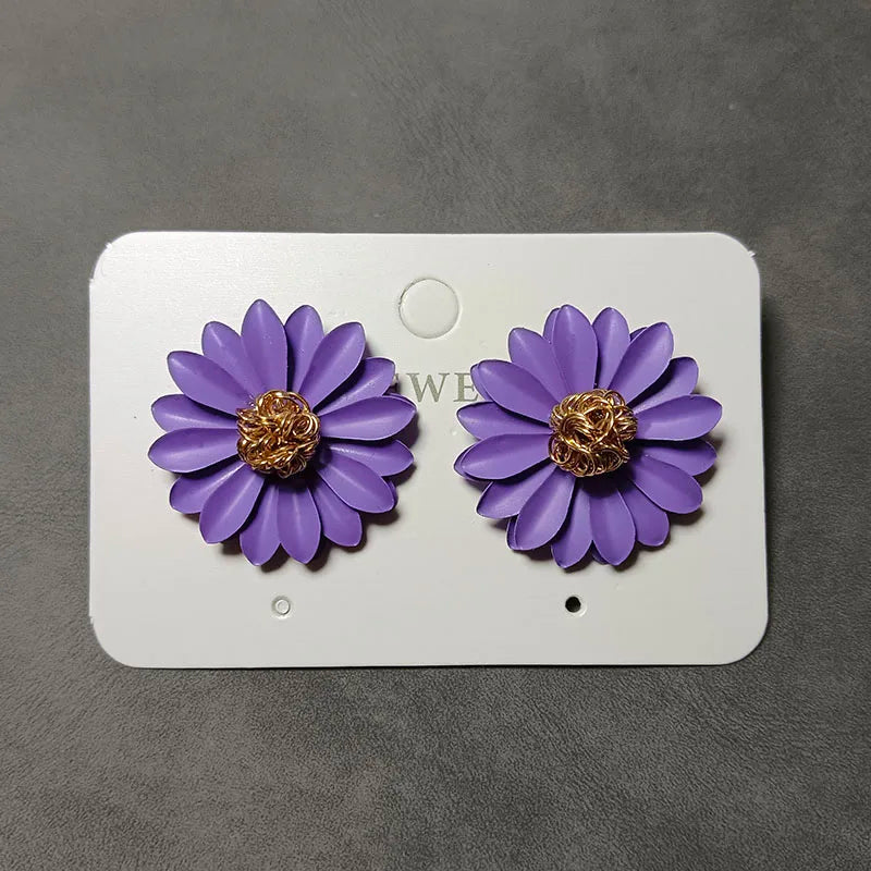 925 Silver Needle Korean Fashion Camellia Flower Earrings For Women Jewelry 2025 Trending Women's Black White Stud Earrings Gift Lootquake LLC  Techno geeks