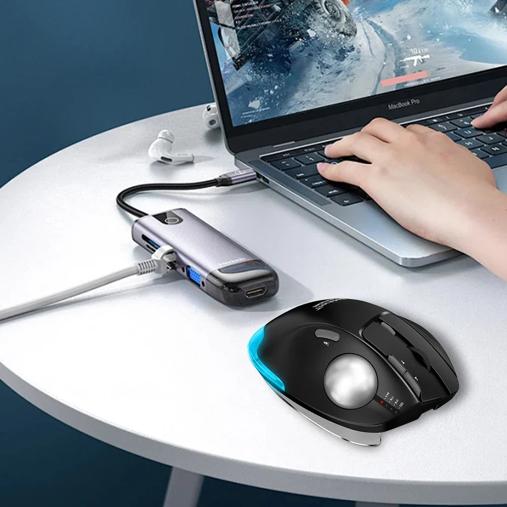 Vertical Gaming Mouse 2.4G Ergonomic Gamer Mice 4800DPI 5 Level DPI Adjustable for PC Computer Accessories Lootquake LLC  Techno geeks