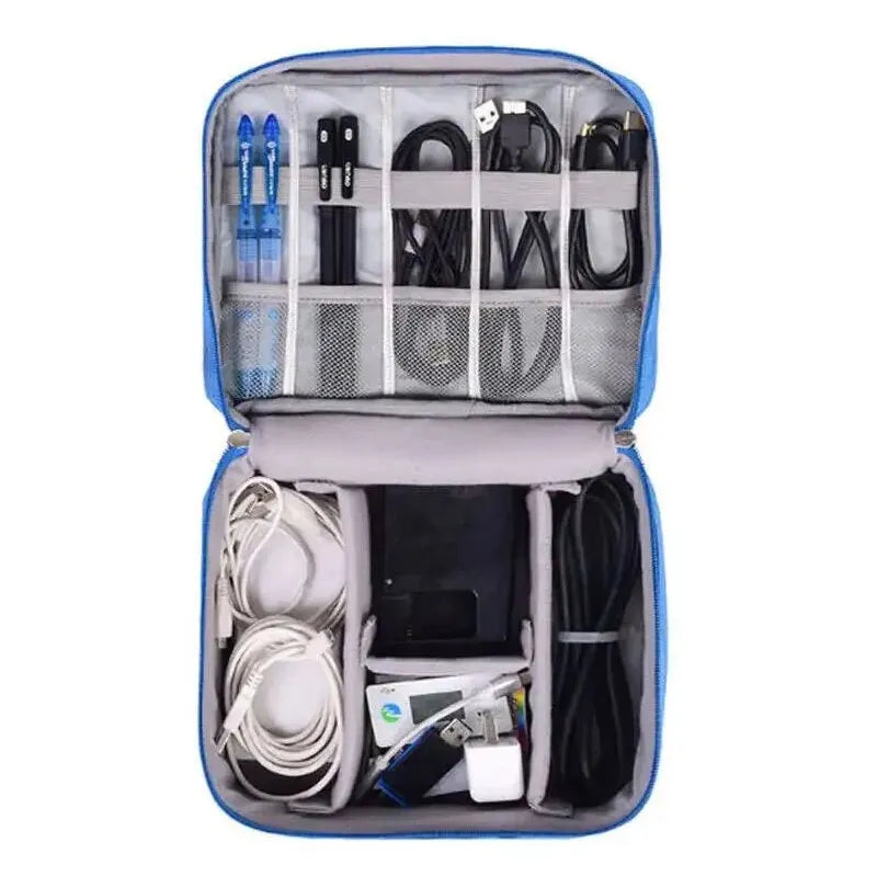 Cable Storage Bag Waterproof Digital Electronic Organizer Portable USB Data Line Charger Plug Storage Bag Travel Cable Organizer Lootquake LLC  Techno geeks