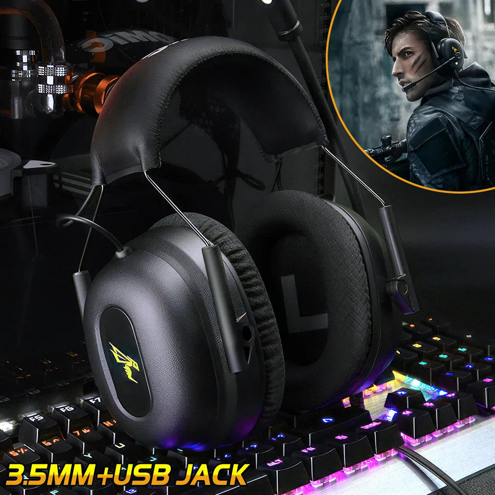 Somic/Mpow G936N 7.1 Surround Sound Gaming Headset for PS5/PS4/PC Computer Gamer Noise Cancelling Mic USB/3.5mm Wired Headphone VYSN  Techno geeks