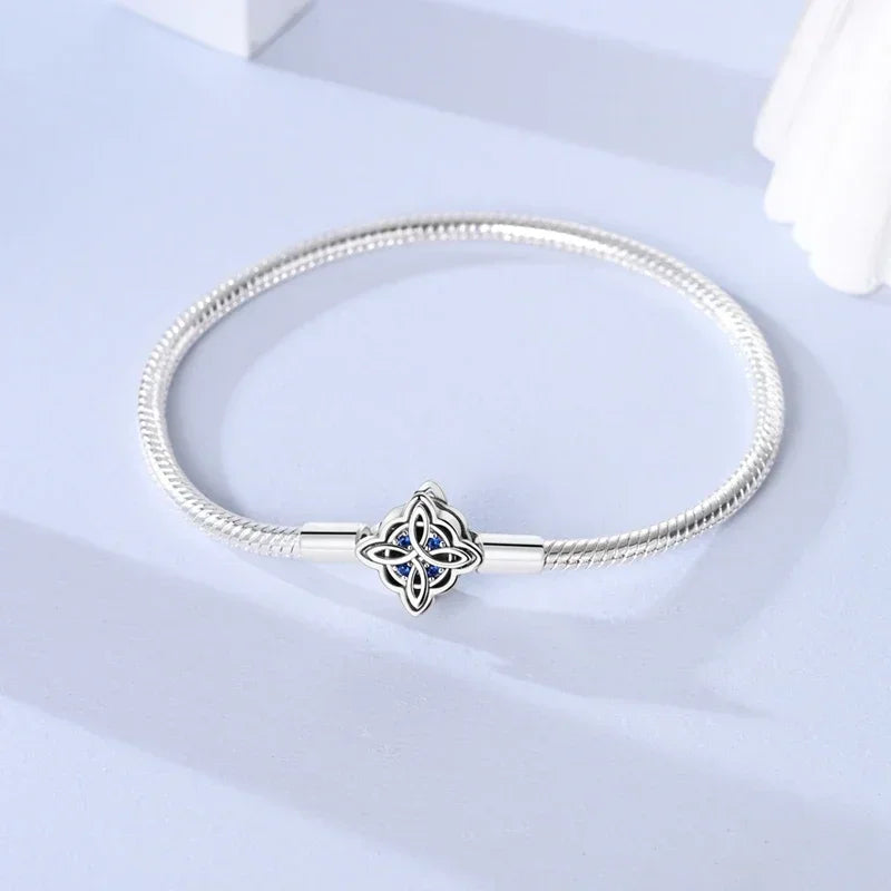 New 925 Silver Celtic Knot Snake Bone Lucky Eye Bracelet Fit Original Charming Bracelet Diy Fine Jewelry Gifts for Women Lootquake LLC  Techno geeks