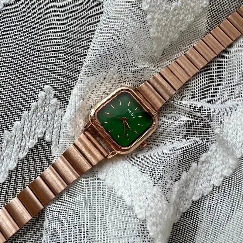 2024 Hot Brand Stainless Steel Strap Watch Women Luxury Gift Quartz Wristwatch Student Fashion Simple Square Quartz Watches Lootquake LLC  Techno geeks