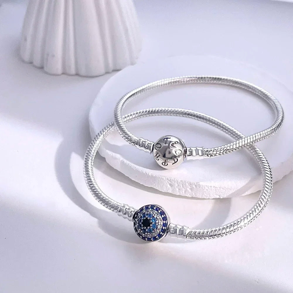 New 925 Silver Celtic Knot Snake Bone Lucky Eye Bracelet Fit Original Charming Bracelet Diy Fine Jewelry Gifts for Women Lootquake LLC  Techno geeks