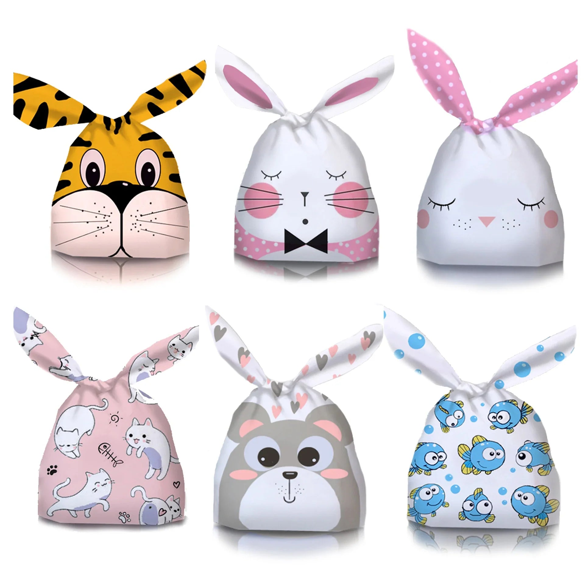 50Pcs Easter Rabbit Ear Bags Cookie Candy Gift Plastic Bags Pouch Baking Packaging for Biscuits Easter Decoration 2024 Birthday Lootquake LLC  Techno geeks
