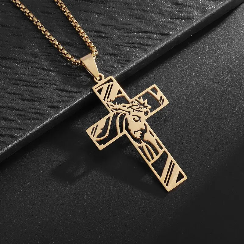 Exquisite Shining Crystal Cross Necklace Pendant Lucky Charming Fashion Jewelry Gift Unisex Lootquake LLC  Techno geeks