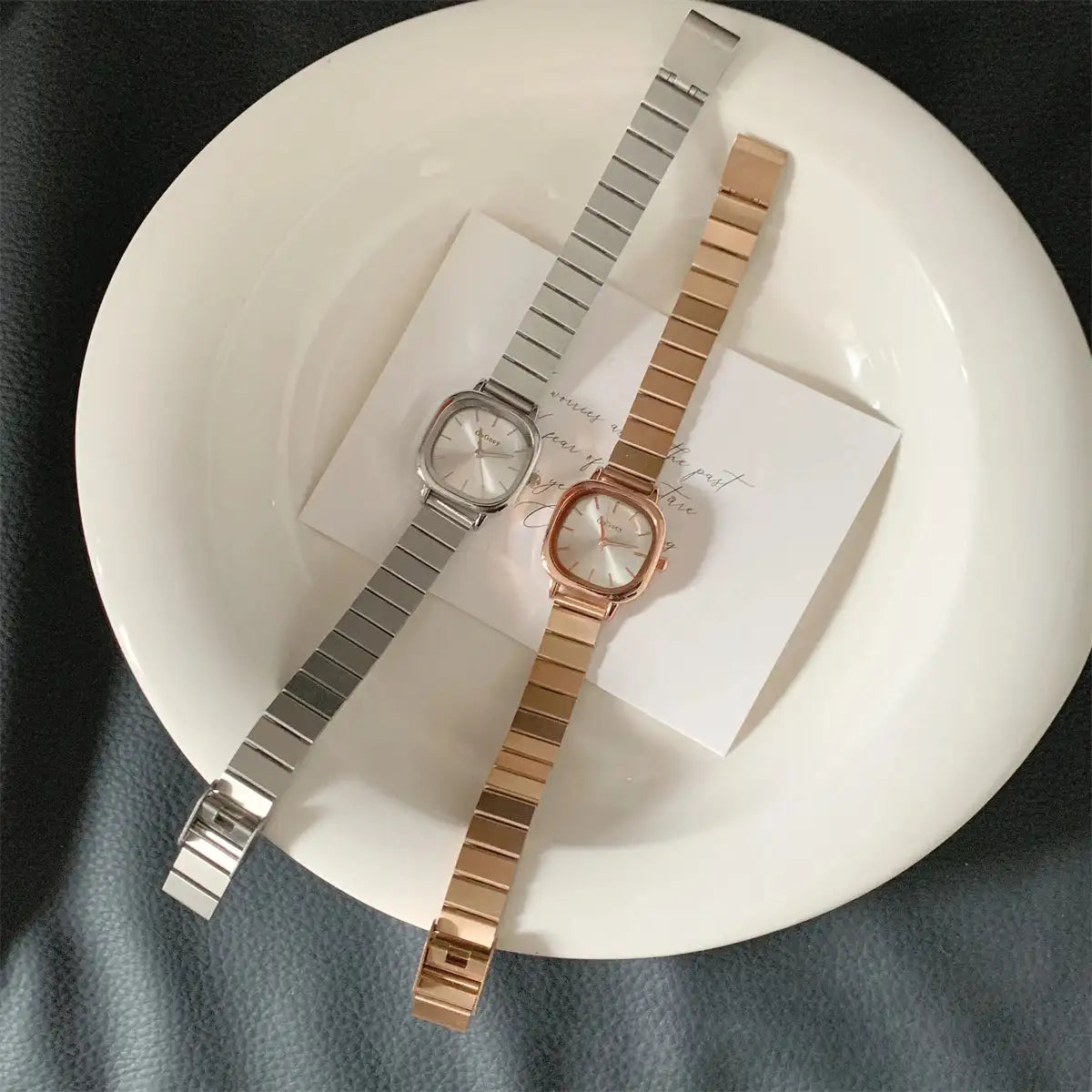 2024 Hot Brand Stainless Steel Strap Watch Women Luxury Gift Quartz Wristwatch Student Fashion Simple Square Quartz Watches Lootquake LLC  Techno geeks