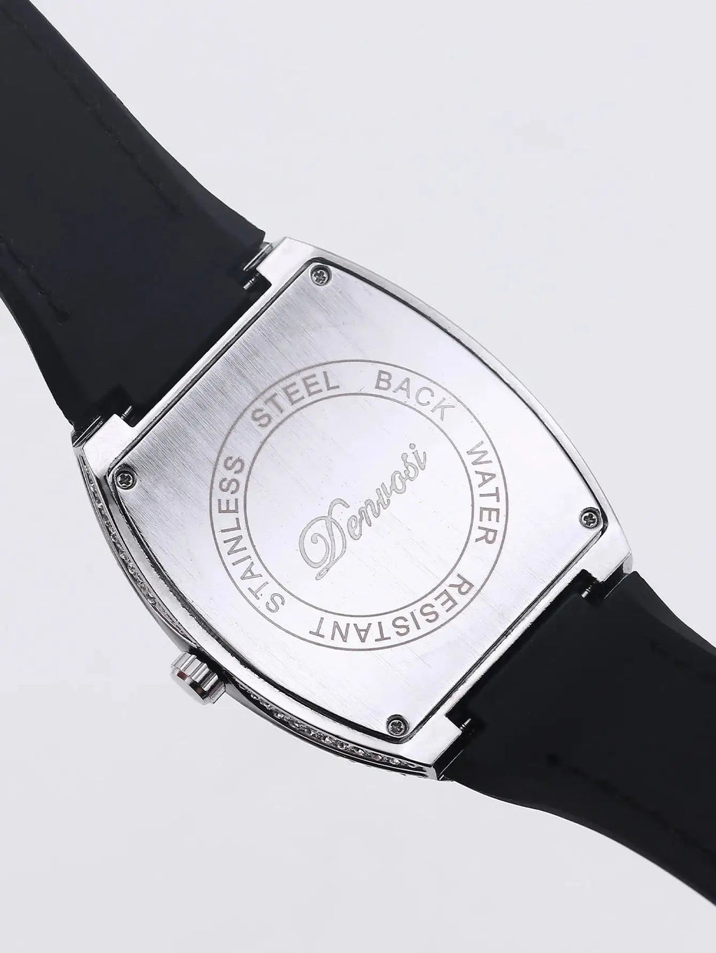 Luxury Diamond wristwatch for women Fasion and elegant quartz watch with silicone watchstrap Waterproof luminous Tonneau watch Lootquake LLC  Techno geeks