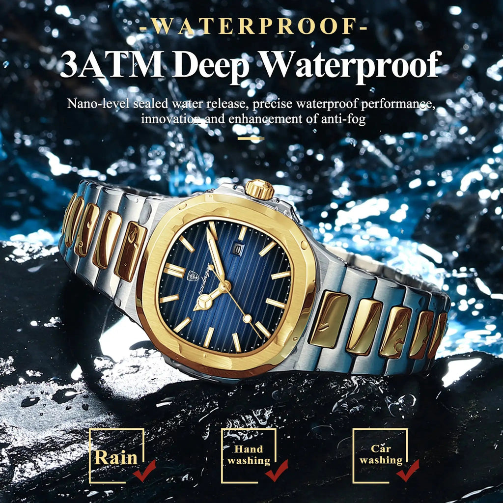 POEDAGAR Luxury Square Watch for Woman Waterproof Luminous Date Ladies Watch Stainless Steel Quartz Women's Watches Female Reloj Lootquake LLC  Techno geeks