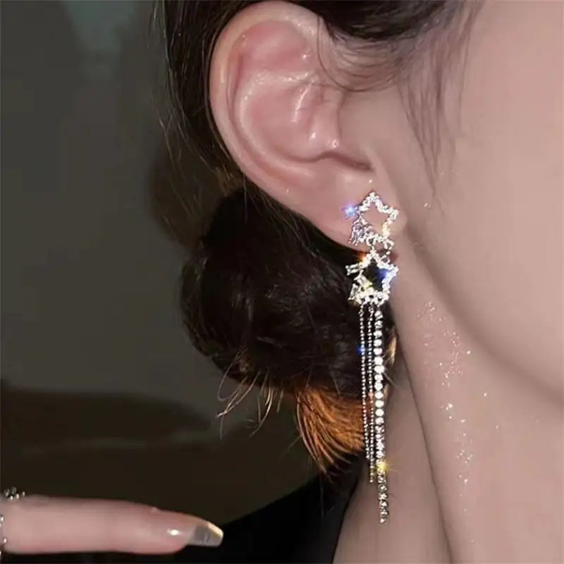 XINGX Water Drop Tassel Earrings Earrings Simple Lootquake LLC  Techno geeks