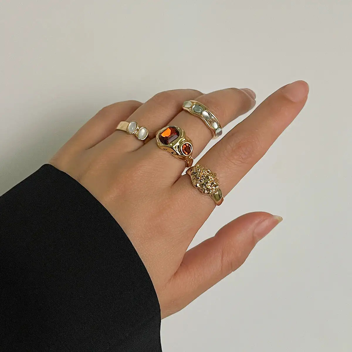 Geometric Diamond Gemstone Ring Suit Women Lootquake LLC  Techno geeks
