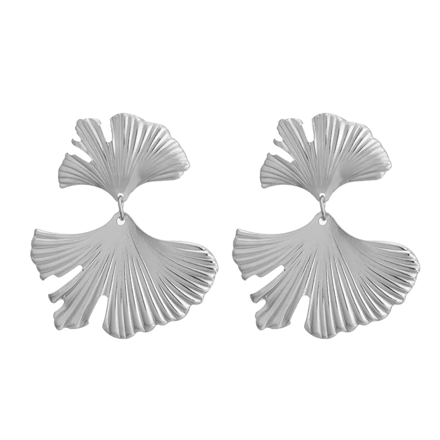 Gold Statement Earrings for Women Large Gold Earrings Gold Flower Earrings Ginkgo Leaf Earrings Summer Beach Party Jewelry for Women Lootquake LLC  Techno geeks