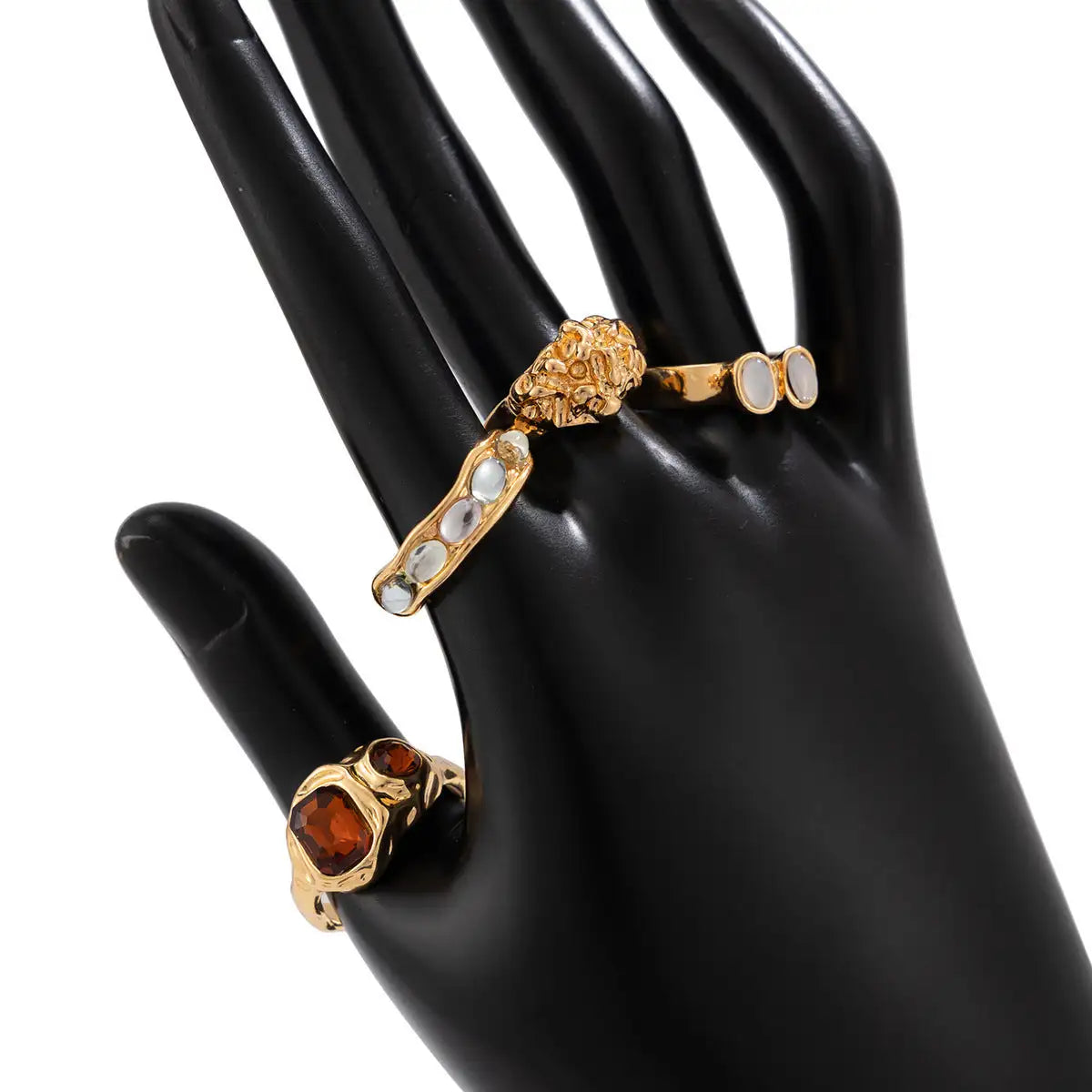 Geometric Diamond Gemstone Ring Suit Women Lootquake LLC  Techno geeks